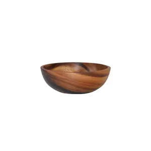 Customizable Wooden Made Small Size Rice Serving Bowls Set Best Selling Eco Friendly Wooden Bowls Exporter