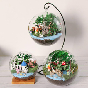 Vase en <span class=keywords><strong>verre</strong></span> suspendu <span class=keywords><strong>de</strong></span> 8 cm avec grand trou d'accès pour plantes <span class=keywords><strong>de</strong></span> mousse et bryophytes – Vente en gros - Product Image 5