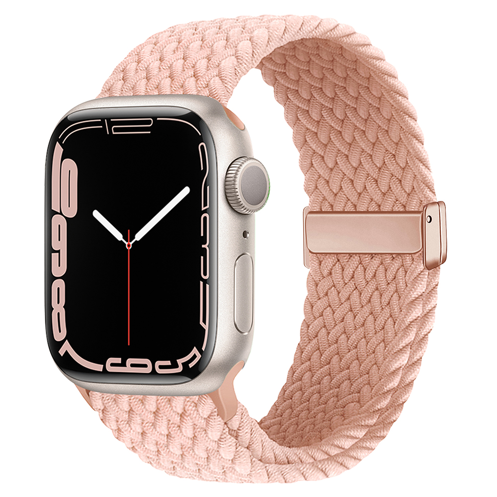 Rainbow Nylon Woven Loop Magnetic Clasp Watch Band for -Lightweight Comfortable Professional & Soft Adjustable Strap