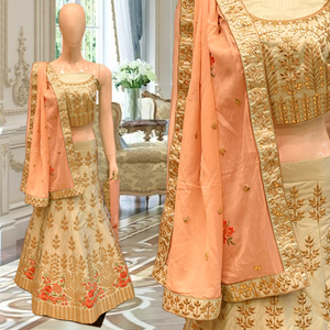 <span class=keywords><strong>Lehenga</strong></span> Choli mit Netz Dupatta für Erwachsene Hochzeit <span class=keywords><strong>Lehenga</strong></span> im Großhandels preis Elegante luxuriöse Flair Schöne Georgette - Product Image 1