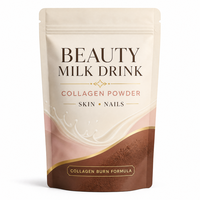 Boisson au Lait Beauté en Poudre de Collagène - Peau, Ongles & Contrôle de la Cellulite avec Stimulation du Métabolisme, Formule Brûle-Collagène