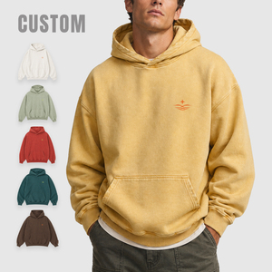 Sudadera con Capucha Extra Grande para Hombre, Estilo Vintage, Lavada y Desgastada, con Logotipo Personalizado, Servicio OEM - Product Image 1