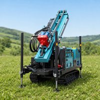 Foreuse de puits d'eau sur chenilles haute performance SM300, diesel-hydraulique, portable, pour forage jusqu'à 300m