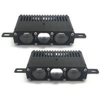 Projecteurs de voiture à 3 lentilles avec ventilateur de refroidissement, feux de calandre LED, feux antibrouillard, feux auxiliaires externes à faisceau haut et bas pour véhicules tout-terrain et camions