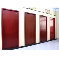 Porte en FRP ignifugée, porte d'entrée en composite de fibre de verre sur mesure pour bâtiments commerciaux