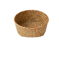 Panier de rangement pliable multifonction moderne en jonc de mer naturel pour cuisine, entrée, table – Livres, télécommandes