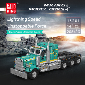 MOULD <span class=keywords><strong>KING</strong></span> 13201 Juego de Bloques de Construcción de Plástico, Rompecabezas, Juguetes de Ingeniería, Modelo de Auto, Camión Americano <span class=keywords><strong>Peter</strong></span>, Set de Bloques de Construcción - Product Image 2