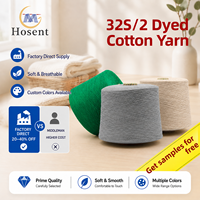 Fil à filer à la main 100 % coton 32S/2 peigné à haute uniformité avec traitement anti-boulochage pour le tricot circulaire et le tissage à grande vitesse