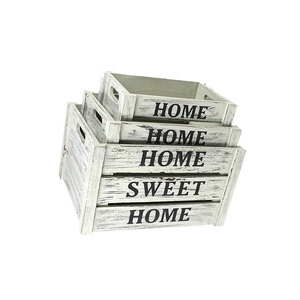 Wholesale wooden storage box for small things with letters