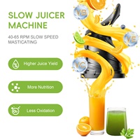 Citruspers met custom logo, brede invoeropening, smoothiemaker, koudpers, en reverse functie