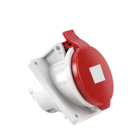 Prise d'alimentation industrielle encastrée IP44 IP67 16A/32A/63A/125A 220V/380V 3, 4 ou 5 broches IEC309 pour quai de yacht
