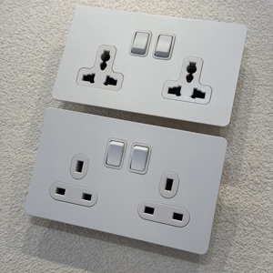 250V 1/2/<span class=keywords><strong>3</strong></span>/4 gruppo interruttore a 2 vie pannello in acciaio inox caricabatteria USB di alimentazione universale bianco 146 doppia UK 13a presa presa - Product Image 6