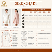 Robe mini écoresponsable bohème respirante lavable unie teinte OEM ODM pour femme avec dentelle à œillets, col à volants, manches bouffantes et volants superposés