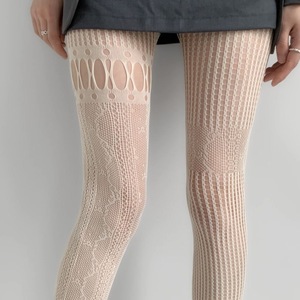 Lace Stockings Ultra Thin 0D Sheer Hollow Out <b>Fishnet</b> Pantyhose Women's Four Seasons Gray Black White Brown Purple Large Mesh - Product Image 3
