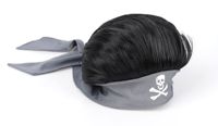 Ensemble de perruques pour hommes Afro Dreadlock Slicked-Back perruque turban en fibre haute température avec densité 120% et petite taille de bonnet