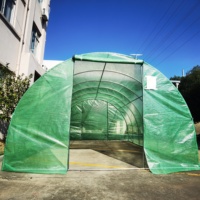 Patio trasero portátil poli túnel polytunnel interior invernadero jardín mini pequeño PE Net invernadero para la venta
