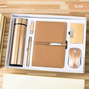 ชุดของขวัญธุรกิจสำหรับผู้ชาย ประกอบด้วยสมุดโน้ตคุณภาพสูง ปากกา แก้วน้ำสุญญากาศ พร้อมที่ใส่บัตร/แฟลชไดรฟ์ USB และเมาส์ไร้สาย - Product Image 3