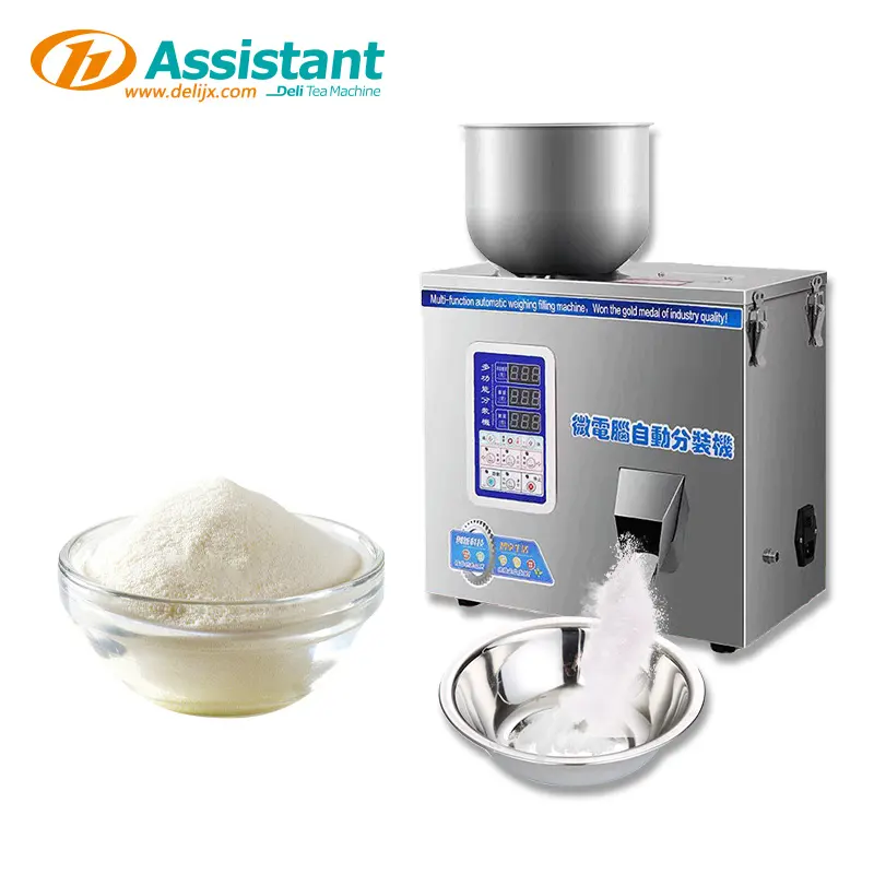 DL-FZ-100 Semi Automatic Scrubs Corn Spice Salt Sugar Rice Particle Granule Grain Coffee Tea Powder Weighing Filling Machine
