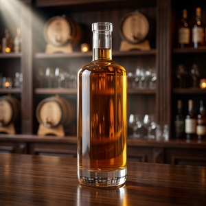 Bouteille en verre Super Flint de 700 ml et 750 ml, base lourde, cylindrique, pour l'emballage du rhum et de la <span class=keywords><strong>vodka</strong></span> - Product Image 1