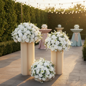 ดอกไม้ประดิษฐ์แบบสัมผัสเหมือนจริงสำหรับตกแต่งโต๊ะงานแต่งงานและงานอีเว้นท์ ขายส่งและรับสั่งทำ - Product Image 1