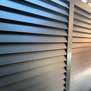 Ausgezeichnete Qualität moderner Stil Außengärten-Design Privatsphäre Aluminium Hoflamellenzaun für Häuser