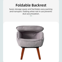 Fauteuil de détente moderne, ergonomique et écologique pour salon et chambre, avec accoudoirs pivotants, hauteur réglable et tissu doux