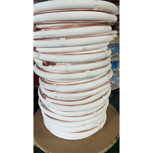 Tubes en <span class=keywords><strong>cuivre</strong></span> isolés de haute qualité <span class=keywords><strong>20m</strong></span> pour bobine de paire de climatiseur pour les services de coupe de pliage de soudage CVC - Product Image 1