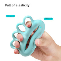 Separador de Dedos de Silicona con Forma de Pata, Anillo de Agarre con Puntos de Masaje, Ejercitador de Mano para Rehabilitación y Entrenamiento de Fuerza de Dedos