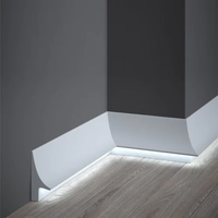 Plinthe à haute teneur en polystyrène imperméable avec accessoires de sol à LED pour décoration intérieure