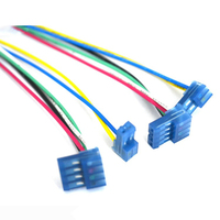 Rangkaian Kabel Wire Harness 26AWG UL1007 300V VW-1 Tahan Api 4 Pin Konektor 2 Arah Multi Warna PCB OEM LED