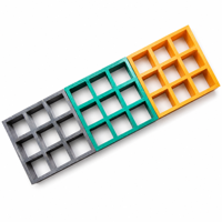 Grille de sol d'atelier en fibre de verre 38x38mm, panneau moulé en PRV résistant aux acides et aux alcalis, robuste et sur mesure