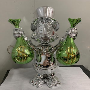 Donald vịt điêu khắc Chrome giàu vịt trang trí sợi thủy tinh phim hoạt hình vịt Pop nghệ thuật điêu khắc cao bóng trò chơi hình túi tiền - Product Image 5