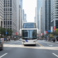 Bus électrique de luxe à deux étages pour la ville, 50-60 places, bus touristique, état neuf, conduite à gauche, manuel et automatique disponibles