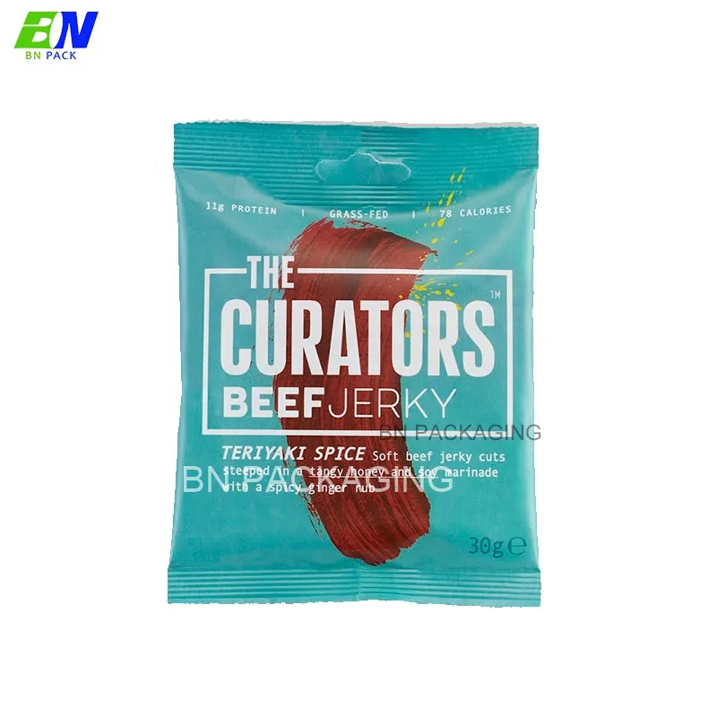 Wholesale printed laminated film roll 30 micron plastic bag chips packing pouch