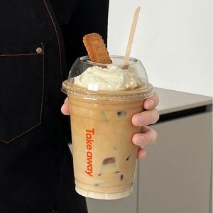 Eco Friendly PET Single Wall Disposable <b>Plastic</b> <b>Cups</b> 14oz 16oz 18oz 20oz for Cold Beverages Coffee Milkshake & Ice Cream - Product Image 1