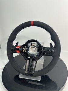 <span class=keywords><strong>Volant</strong></span> modifié <span class=keywords><strong>M</strong></span> Performance en fibre de carbone et cuir, design mixte pour les modèles <span class=keywords><strong>BMW</strong></span> série F, <span class=keywords><strong>1</strong></span>, 3, 5, 7 et X - Product Image 6