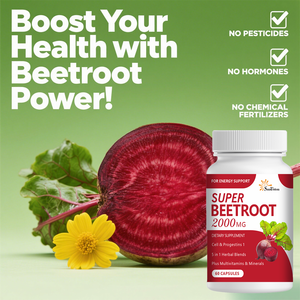 Suplemento Vitamínico OEM con Soporte para la Vasodilatación: Tabletas <span class=keywords><strong>de</strong></span> Extracto <span class=keywords><strong>de</strong></span> Remolacha Roja (60 Tabletas) - Product Image 3