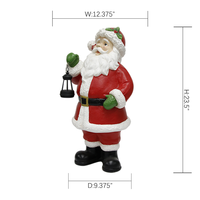 Statue de Père Noël en plastique soufflé de Chine, figurine de Noël traditionnelle, lanterne, décoration de maison pour les fêtes, jouets, modèle YM8015011, approvisionnement B2B
