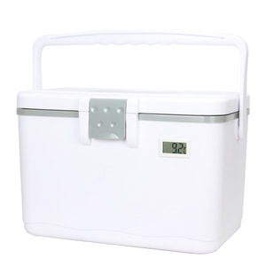 Plastic Portable Medical Ice Cold Vaccine Blood Cooler Box Outdoor Camping Fish Ice Box Custom Logo Plastic Cooler Box