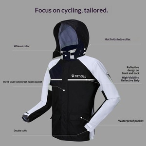 Traje Impermeable de Dos Piezas para Hombre, Chaqueta y Pantalones de Nailon, Reflectante, para Motocicleta, Ciclismo, Reparto, para Todas las Estaciones - Product Image 5