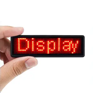 Badge di business con piccolo schermo a led programmabile flessibile con badge con perno