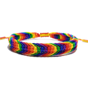 Bisexual Pansexuality LGBT Proud Love Muñequera Pulsera Transgénero Cuerda Pulsera Arco Iris Lesbiana Pulsera para Mujeres Hombres - Product Image 3