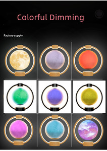 360&deg; Rotating Multifunctional Remote &amp;BT Magnetic Levitating <strong>Moon</strong> Galaxy Ball Atmosphere Night <strong>Lamp</strong> Room Gifts Table <strong>Lamp</strong> - Product Image 5