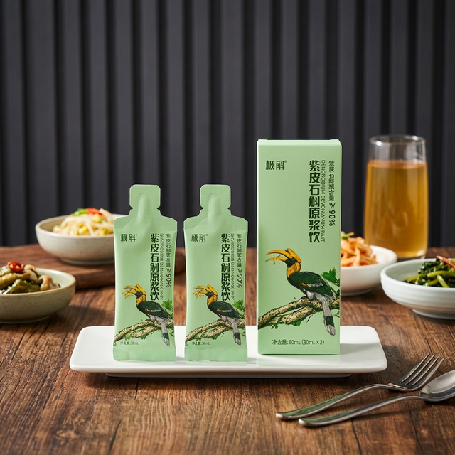 Purple Skin Dendrobium Mud Beverage Sugar Free Ready to Drink 7 Bags 30ml Health Drink Instant Beverage