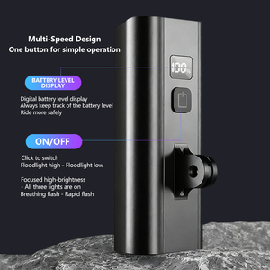 Luce per Bicicletta LED Ricaricabile USB, Accessorio Professionale per <span class=keywords><strong>MTB</strong></span>, Impermeabile, per Guida Notturna, Montaggio su Manubrio, Alimentazione a Batteria - Product Image 3