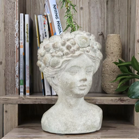 Lianda Garden Classic-Statue de tête de dame élégante comprend une jardinière de Pot de fleur élégante en Carton suspendu Décoration de la maison à la mode