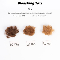 Extensions de tresses 100 % naturelles non traitées en vrac, cheveux humains afro crépus en gros