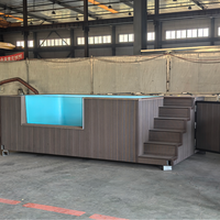 Piscine portable en acier 4,5m x 2,2m x 1,35m, montage facile pour divertissement familial en extérieur dans le jardin