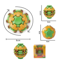 Jouet anti-stress rotatif en forme de presse à hamburger, boule à engrenages à rotation infinie, jouet sensoriel de bureau pour soulager l'anxiété, boule spinner manuelle EDC originale