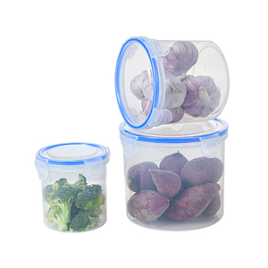 Wholesale Reusable Meal Prep Round Microwavable Bento Lunch Box Plastic Airtight Food Jars Storage Containers Set